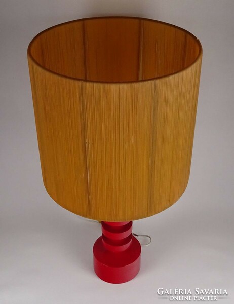 1M956 mid century red table lamp 56.5 Cm