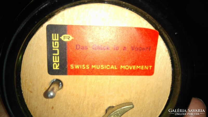 Heavy mouth-blown Viennese midcentury marked Swiss werkes musical glass-works!