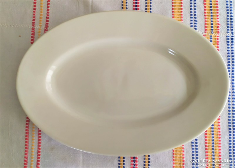 Zsolnay fehér pajzspecsétes porcelán pecsenyéstál/ kínálótál eladó!