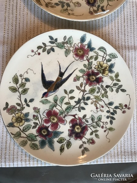 Pair of antique decorative plates, Art Nouveau design, rudolf ditmar znaim, Czech