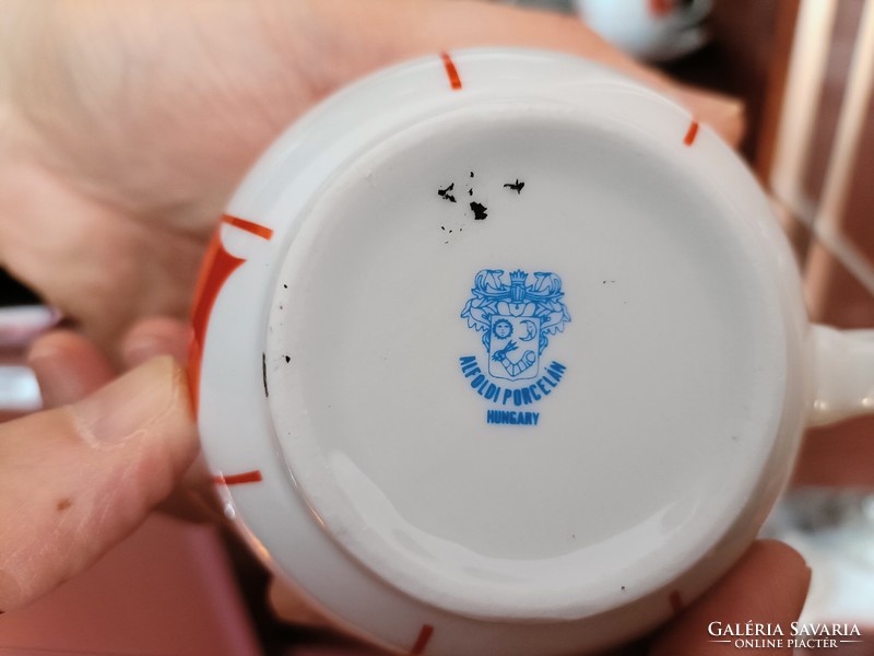 Retro Alföldi porcelán teáskészlet
