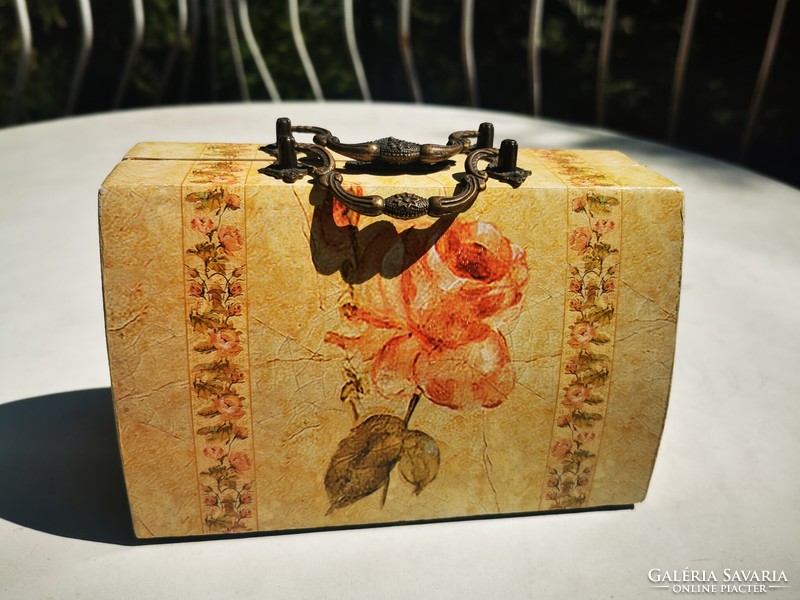 Pink chest, decoupage