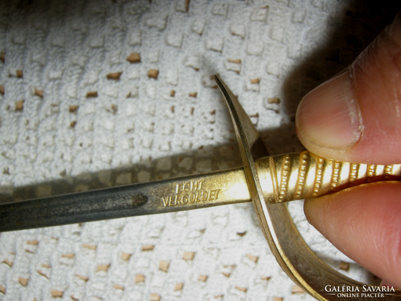 Gilded vintage Wilkinson sword leaf opener