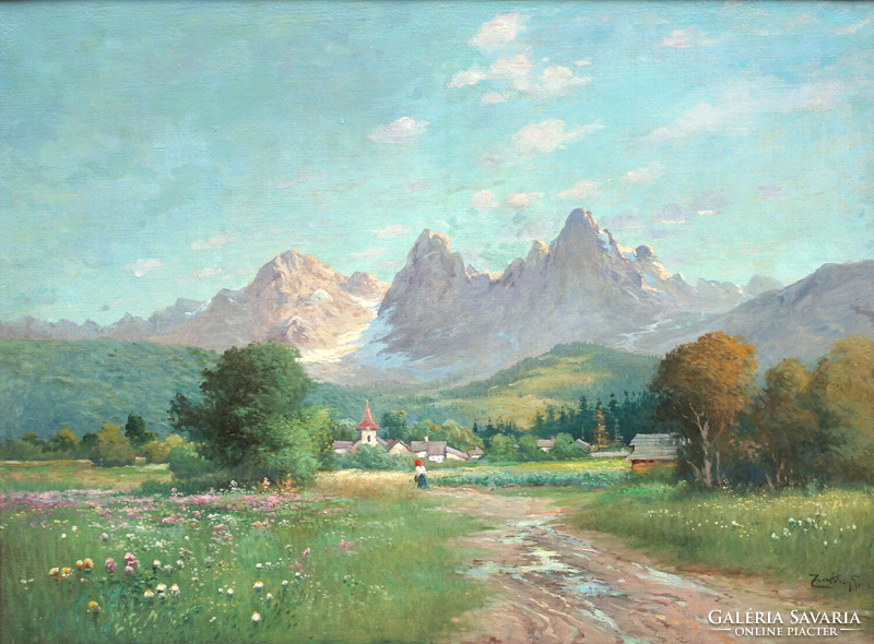 Gyula Zorkóczy (1873-1932) landscape 100x125cm | tatras alps alpine landscape