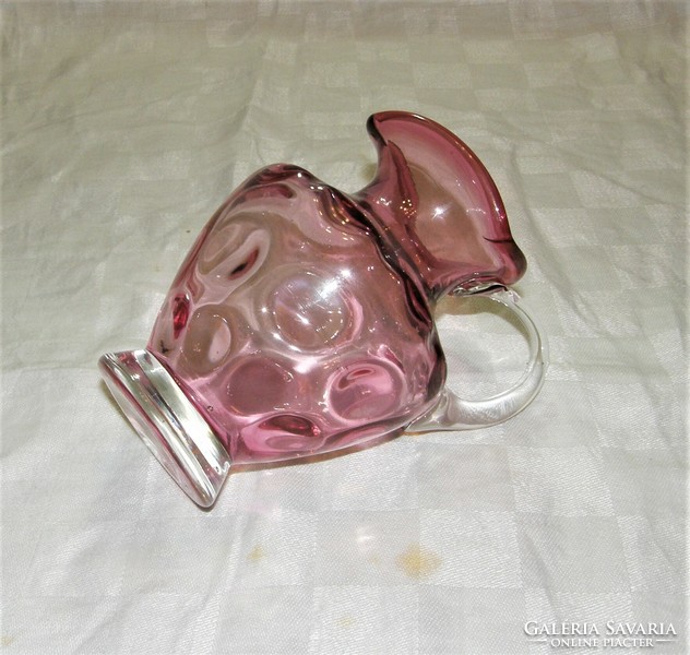 Beautiful pink small jug - spout - 16 cm