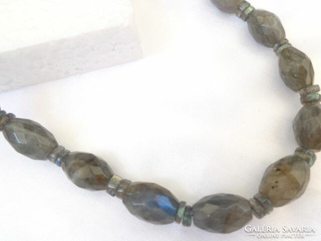 Labradorite necklace made of faceted eyes