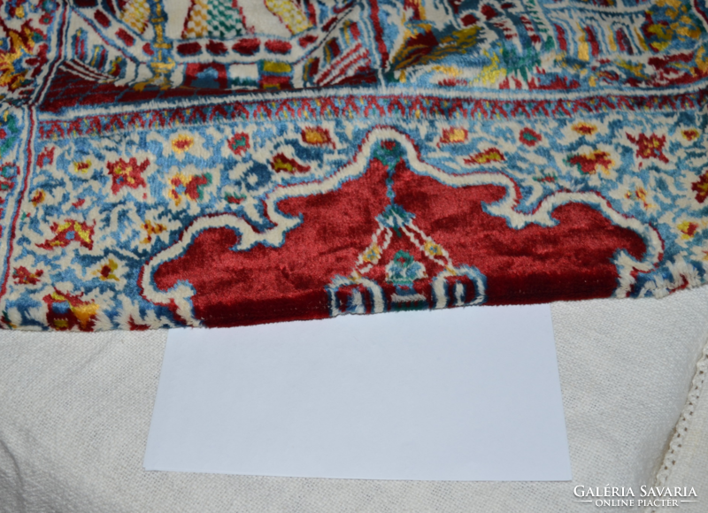 Silk moquette prayer rug