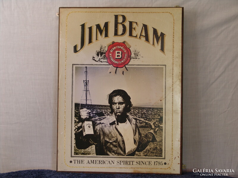 Real antique jim beam lighting drink advertisement