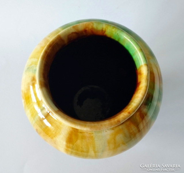 Retro marked Bavarian glazed ceramic vase