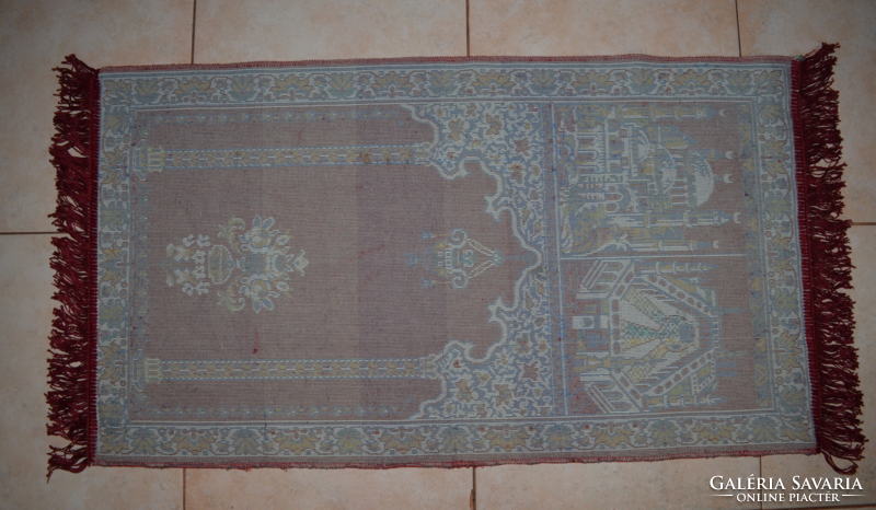 Silk moquette prayer rug