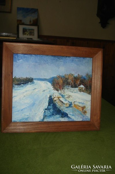 Winter picture, frame