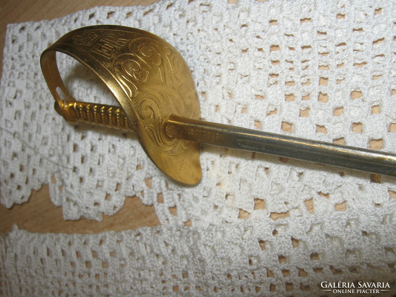 Gilded vintage Wilkinson sword leaf opener