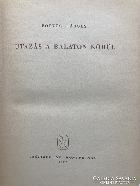 Eötvös Károly: Utazás a Balaton körül, 1957-es kiadás