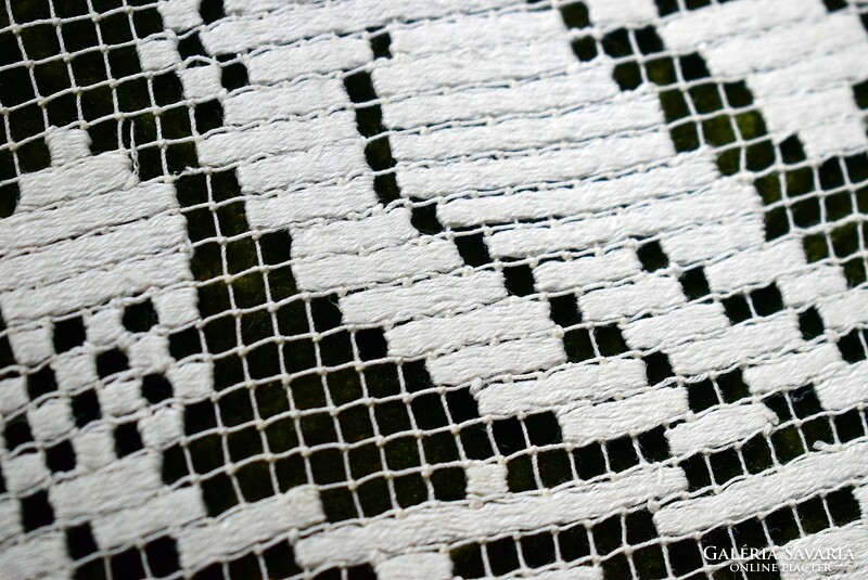 Rececsipke csipke madár tölgy mintás terítő függöny , díszpárna , kép betét 17 x 19 cm filet