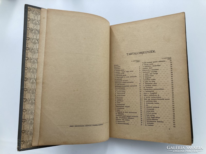 A bűvészet könyve 1908-ból / eredeti antik kiadás, gyűjtői ritkaság