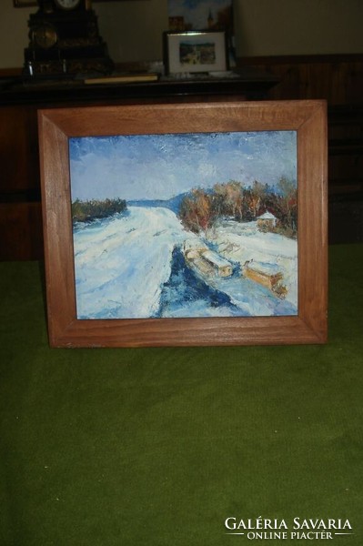 Winter picture, frame