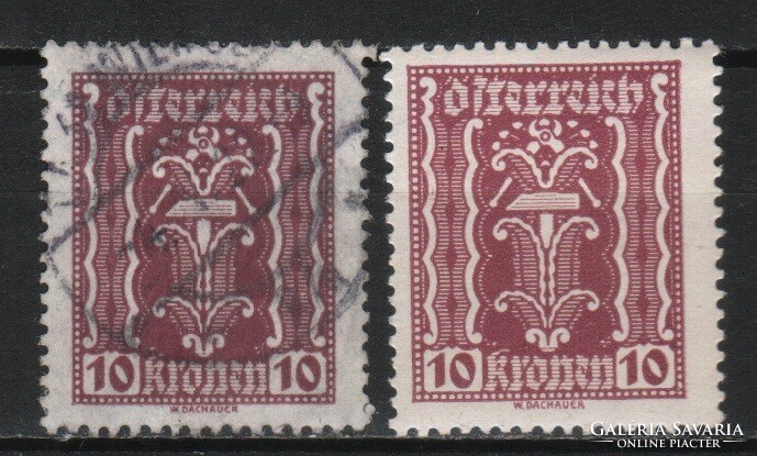 Austria 1935 mi 367 a, b EUR 1000.30 b postal clerk
