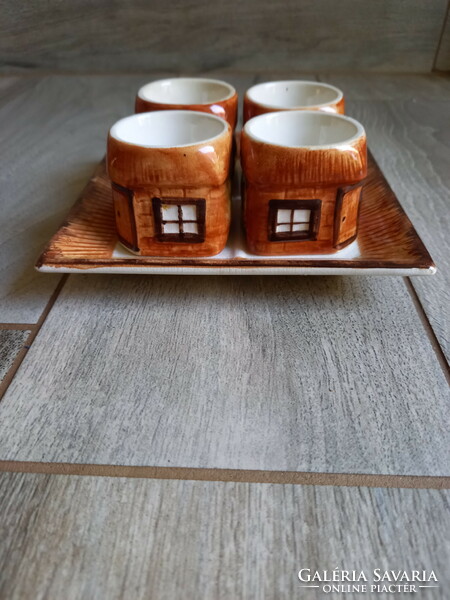 Gorgeous antique spice holder set, on a tray