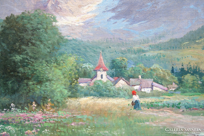 Gyula Zorkóczy (1873-1932) landscape 100x125cm | tatras alps alpine landscape