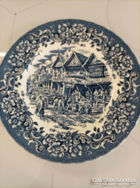 Royal tudor ware blue English flat plate
