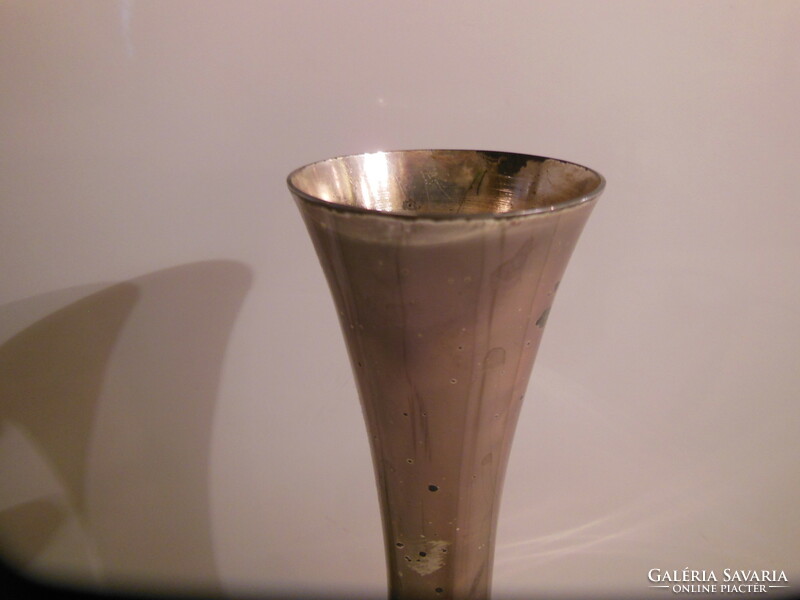 Vase - silver-plated - German - 21 x 7.5 cm - retro - perfect