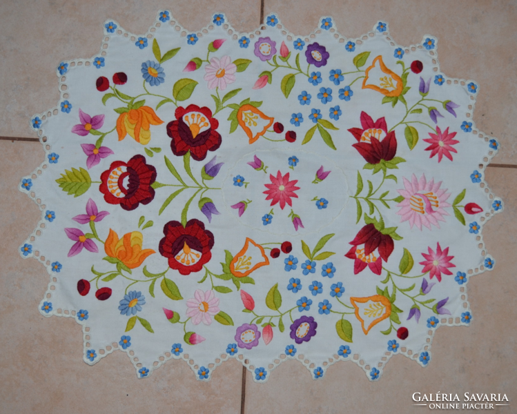 Hand embroidered tablecloth
