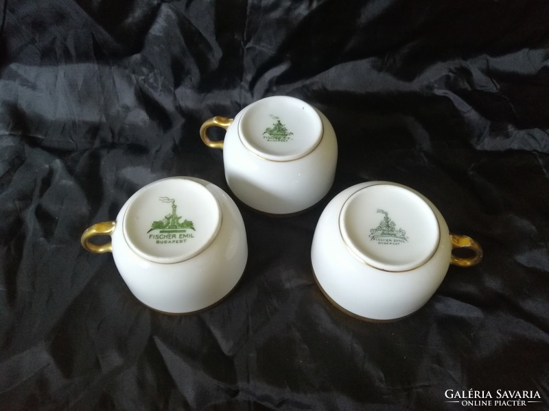 Antique Rosenthal porcelain teacups with fischer emil mark