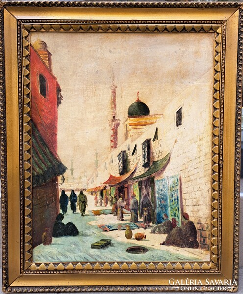 Bácskay István (XX.sz. eleje) : Cairo, 50x40 cm.