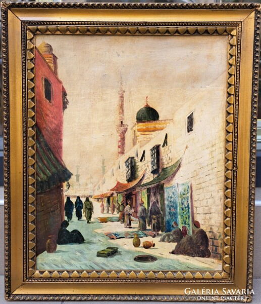 Bácskay István (XX.sz. eleje) : Cairo, 50x40 cm.