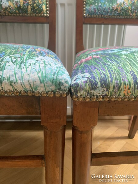 3 art deco chairs with fresh upholstery