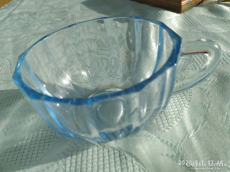 Blue glass cup for sale!