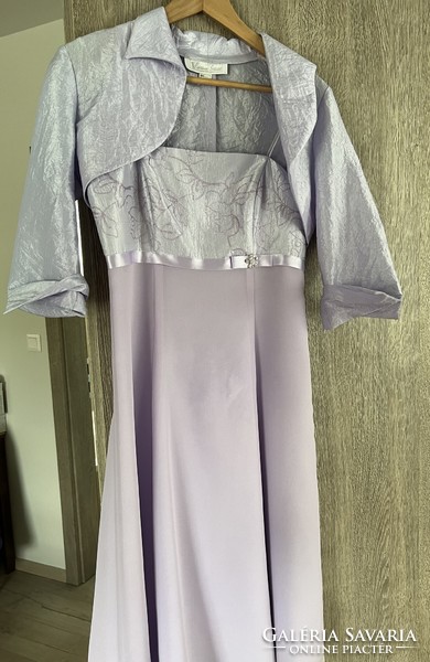 Casual cocktail dress, party dress with bolero, pale purple 36-38-40