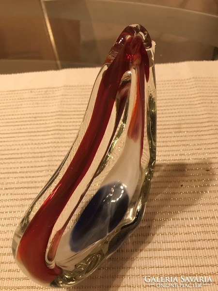 Glass decorative bowl made by hand