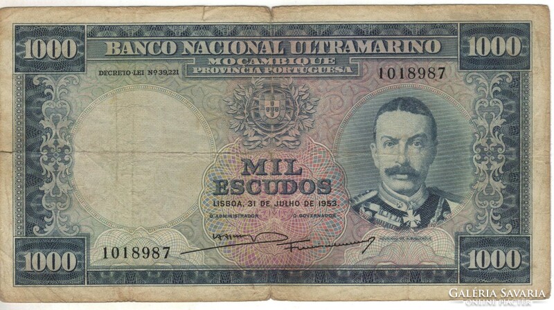 1000 escudos 1953 Mozambik 1.
