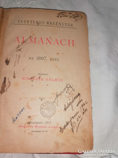 Mikszáth Almanach az 1897. évre (Egyetemes Regénytár)