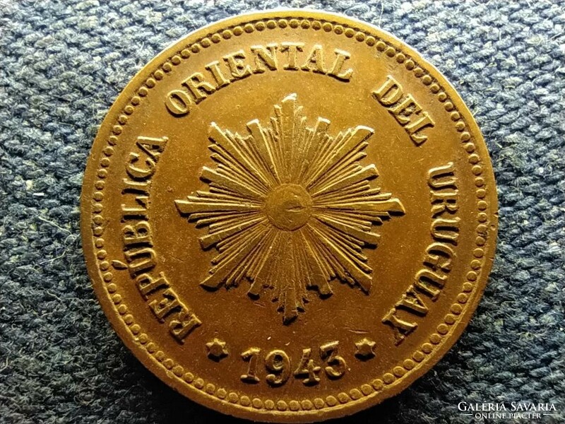 Uruguay Uruguayi Keleti Köztársaság (1825- ) 2 centesimo 1943 So (id67335)