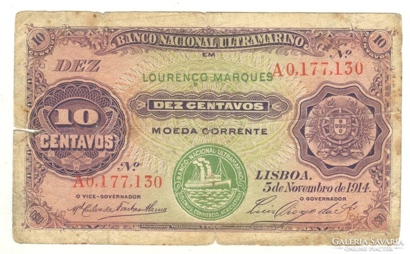 10 centavos 1914 Mozambik Lourenco Marques 2.