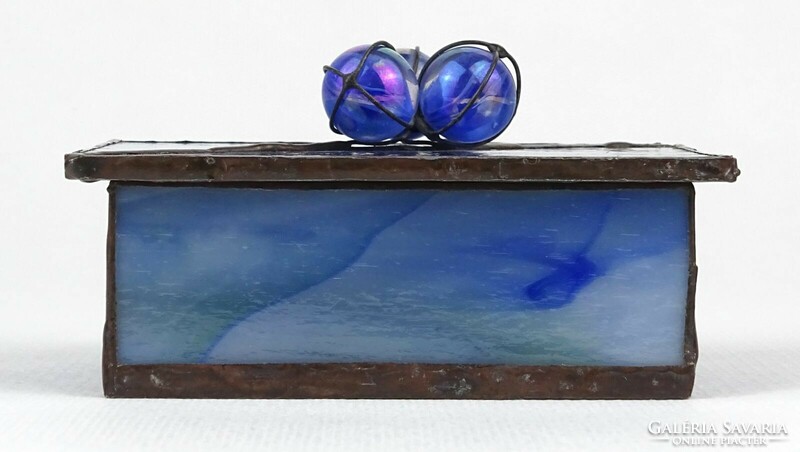 1M929 beautiful stained glass jewelry box