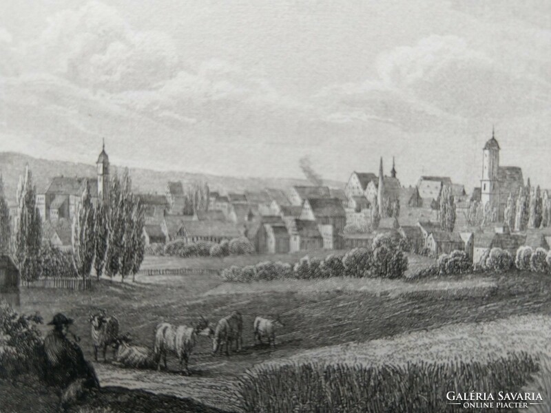 Neustadt a.d.Orla. Eredeti acelmetszet ca.1835