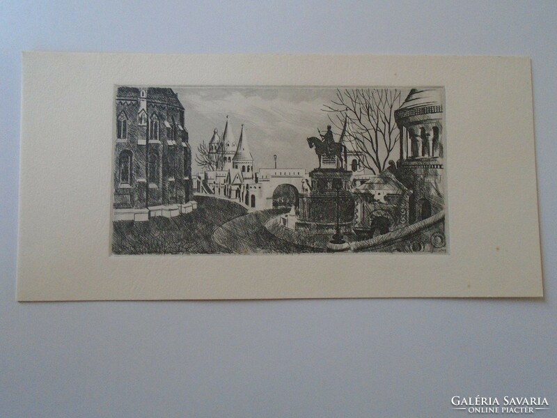 Za442.5 Steel engraving - mineralimpex Budapest New Year's greeting 1970's signature