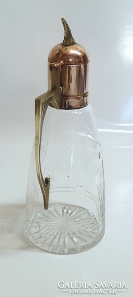 Art Nouveau copper liqueur jug, carafe, pouring spout