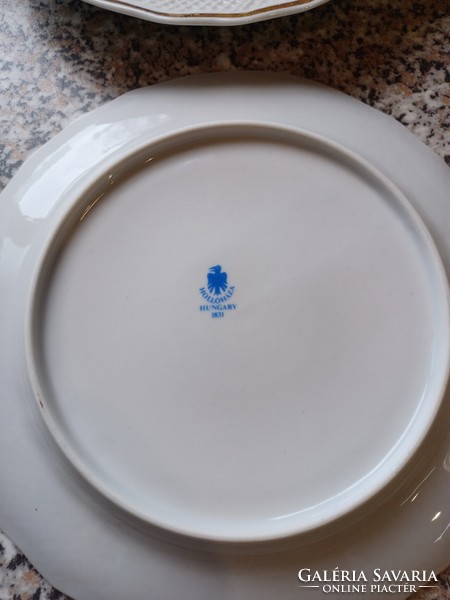 Hollóháza porcelain cake plates