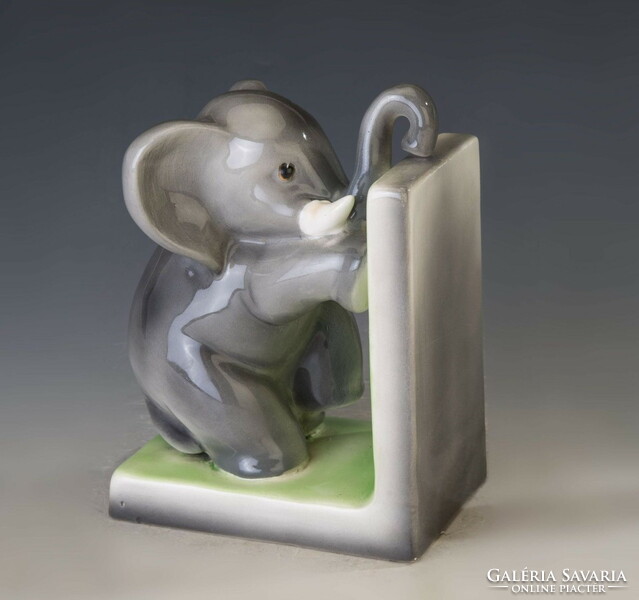 Goldscheider wien - elephant bookend