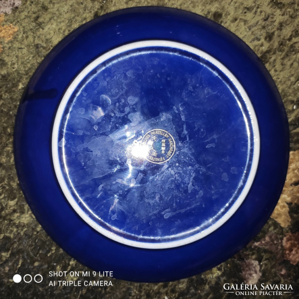 6 db gyönyörű kobalt kék aranyozott jelenetes kínai porcelán tányér 20 cm átmérőjű