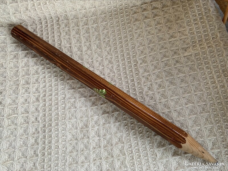 Giant Transylvanian painted wooden pencil, large size 49 cm!