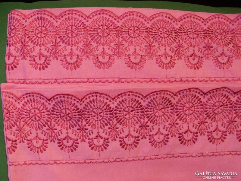 2 pcs. Pink embroidered large pillowcase