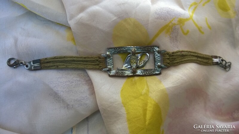 Unique pc.! Craftsman enamel bracelet-clasp-bracelet with antique effect