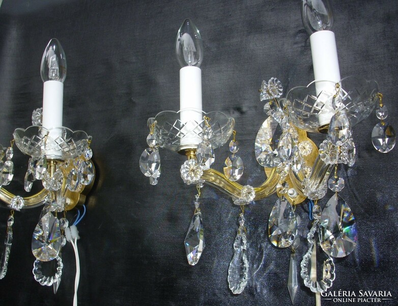 Mária theresia style crystal wall arm 2 pcs 2+2 burners
