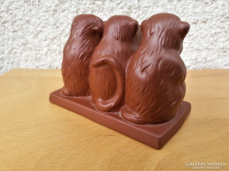 Marked goebel ceramic three wise monkeys 