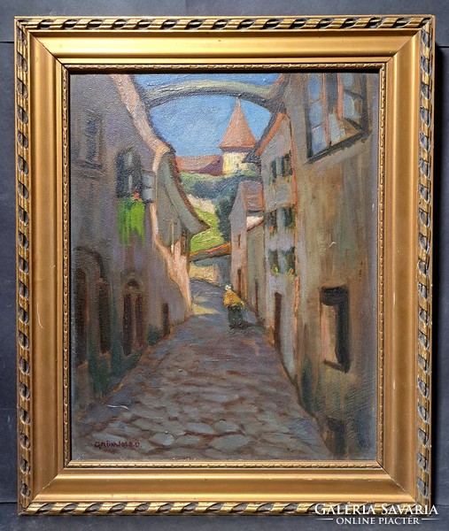 Grünwald öd - taban - street view, oil painting